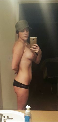 Hot Woman In Hat and Panties With Nice Tits